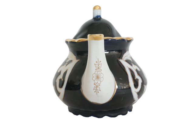 ウズベキスタン綿花陶器ティーポット・コーヒーカップセット