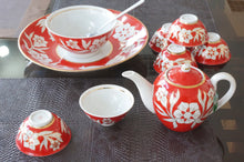 画像をギャラリービューアに読み込む, Vintage Plate (Set) - Red Flower