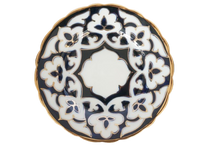 画像をギャラリービューアに読み込む, ウズベキスタン綿花柄陶器 プレート ・コーヒーカップ 2枚セット