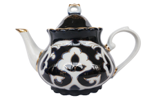 画像をギャラリービューアに読み込む, ウズベキスタン綿花柄 ティーポット / プレート・ティーカップ 2セット