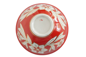 Vintage Plate (Set) - Red Flower