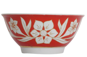 Vintage Plate (Set) - Red Flower