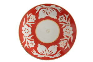 Vintage Plate (Set) - Red Flower