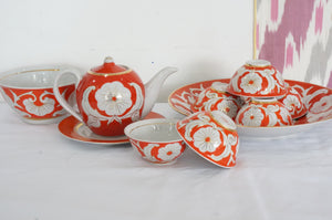 Vintage Plate (Set) - Ogange Flower